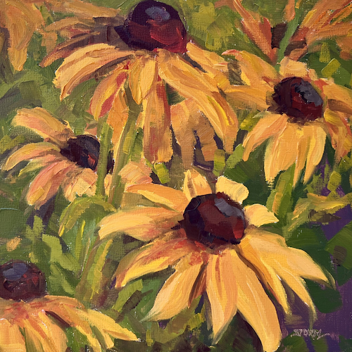 Summer Symphony 8x8 $355 at Hunter Wolff Gallery